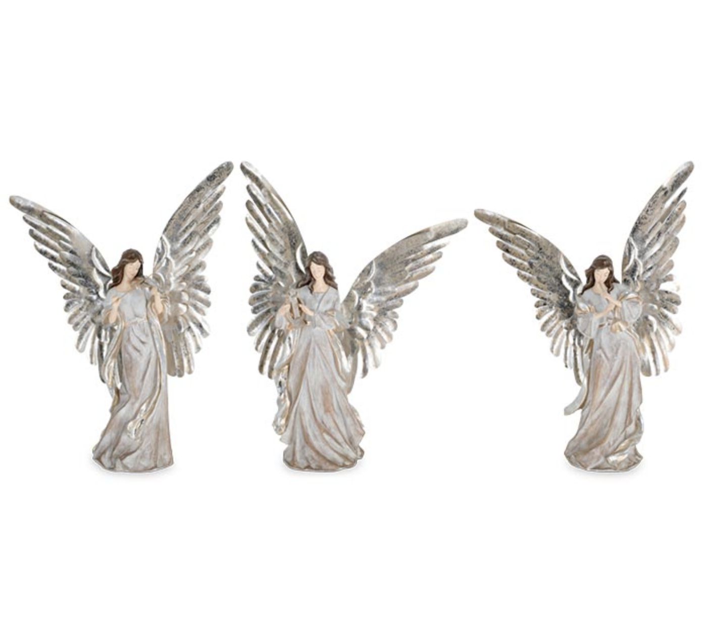 WOODLAND SHIMMER LARGE ANGEL FIGURINE