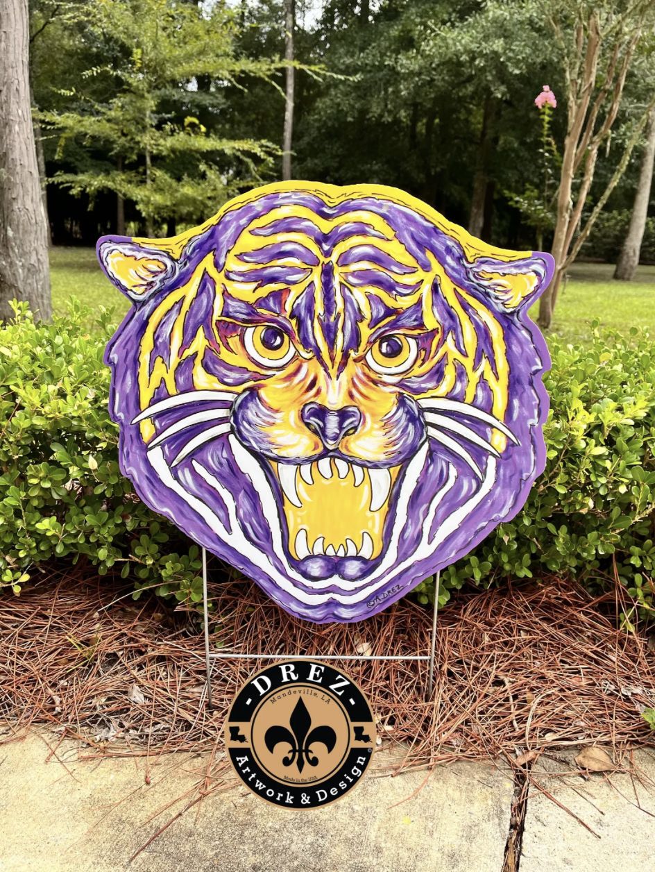 TIGER FACE YARD STAKE