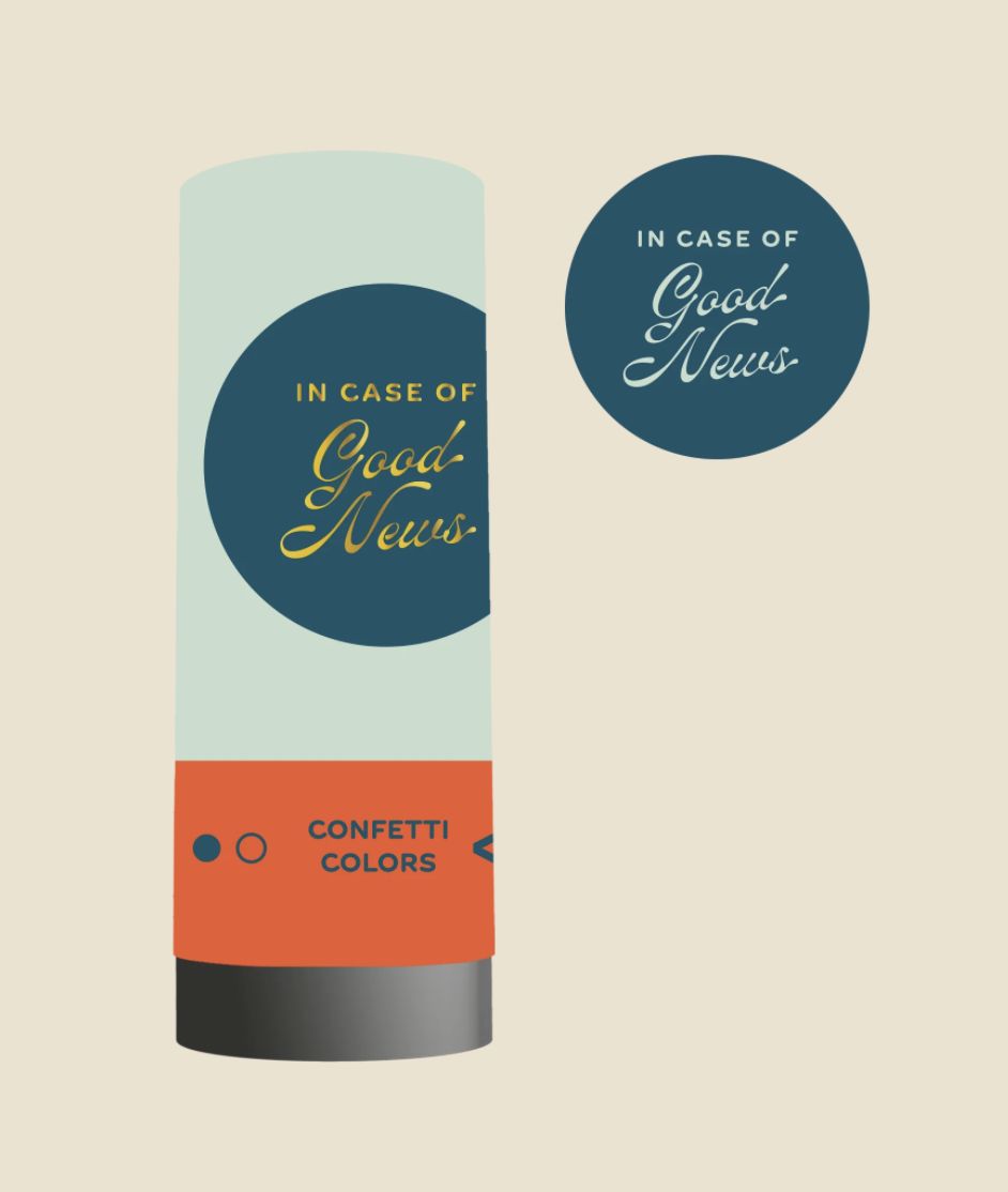 IN CASE OF GOOD NEWS CONFETTI POPPER