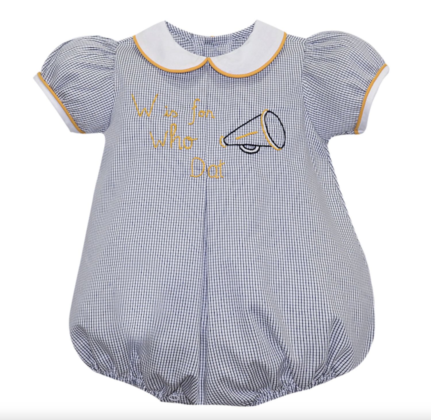 BLACK &amp; GOLD EMBROIDERY GIRL BUBBLE