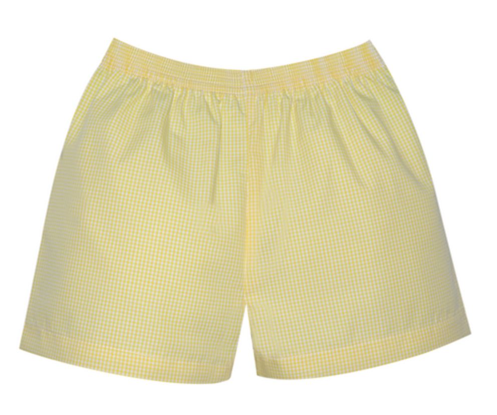 YELLOW GINGHAM BENNETT SHORT