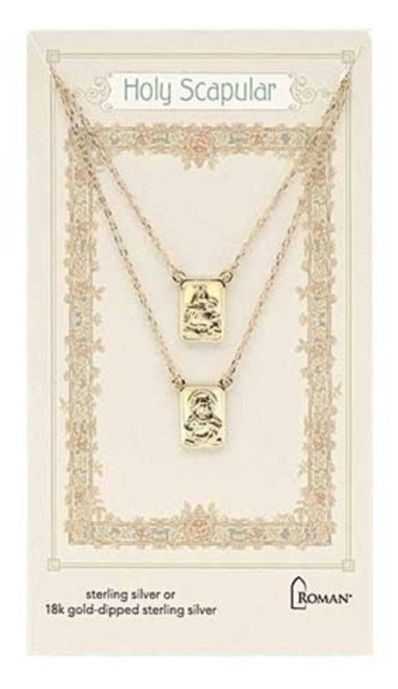 INFINITY SCAPULAR NECKLACE STERLING SILVER &amp; GOLD