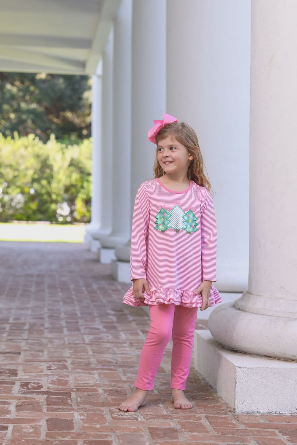 CHRISTMAS TREE RUFFLE PANTS SET