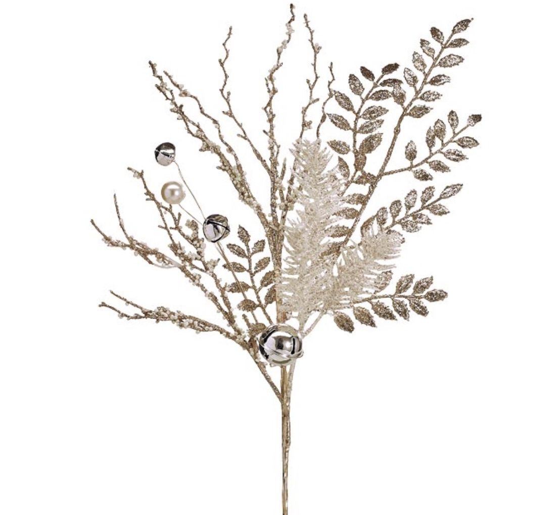 DECOR PICK W/ GOLD GLITTER