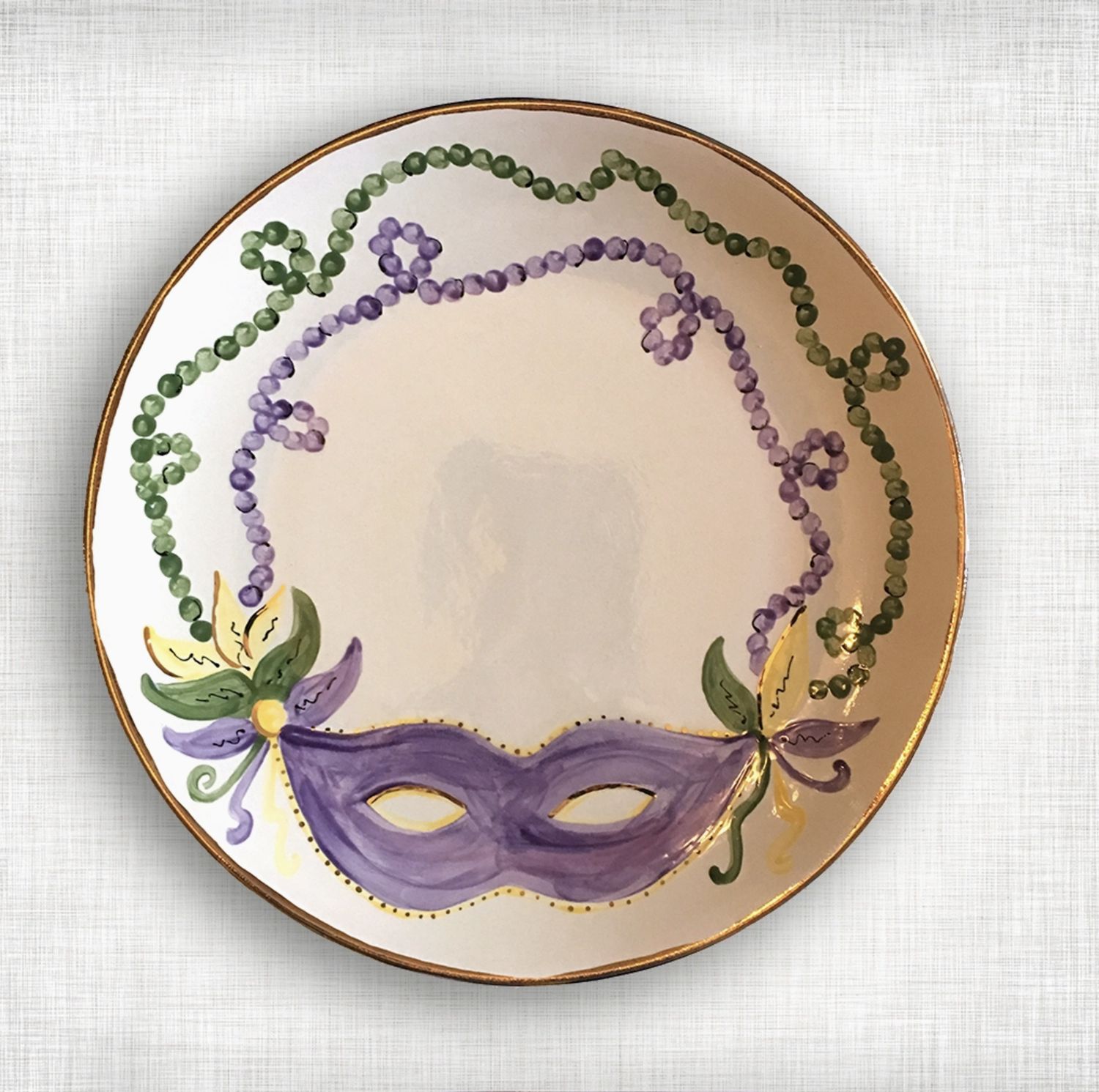 MARDI GRAS ROUND PLATTER