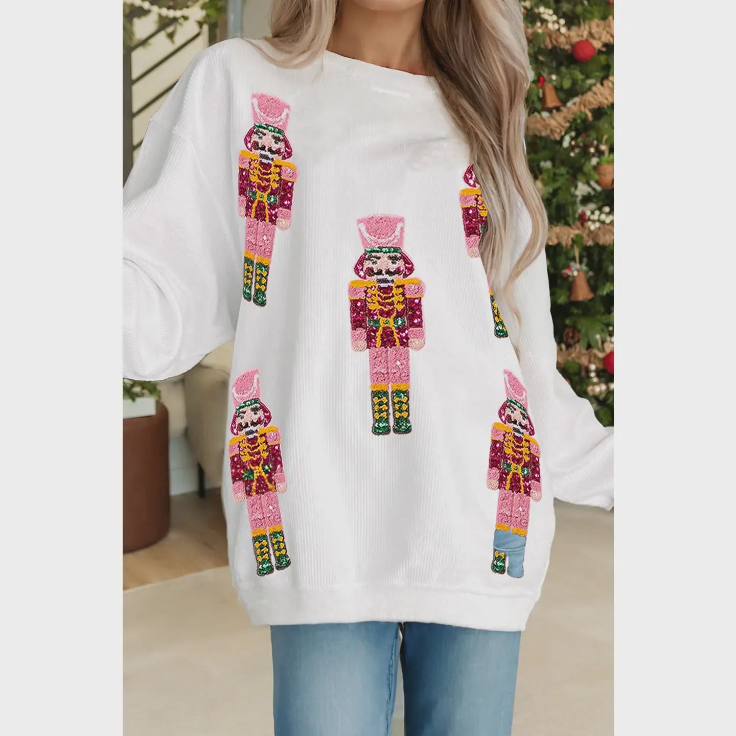 CORDED NUTCRACKER SWEATSHIRT
