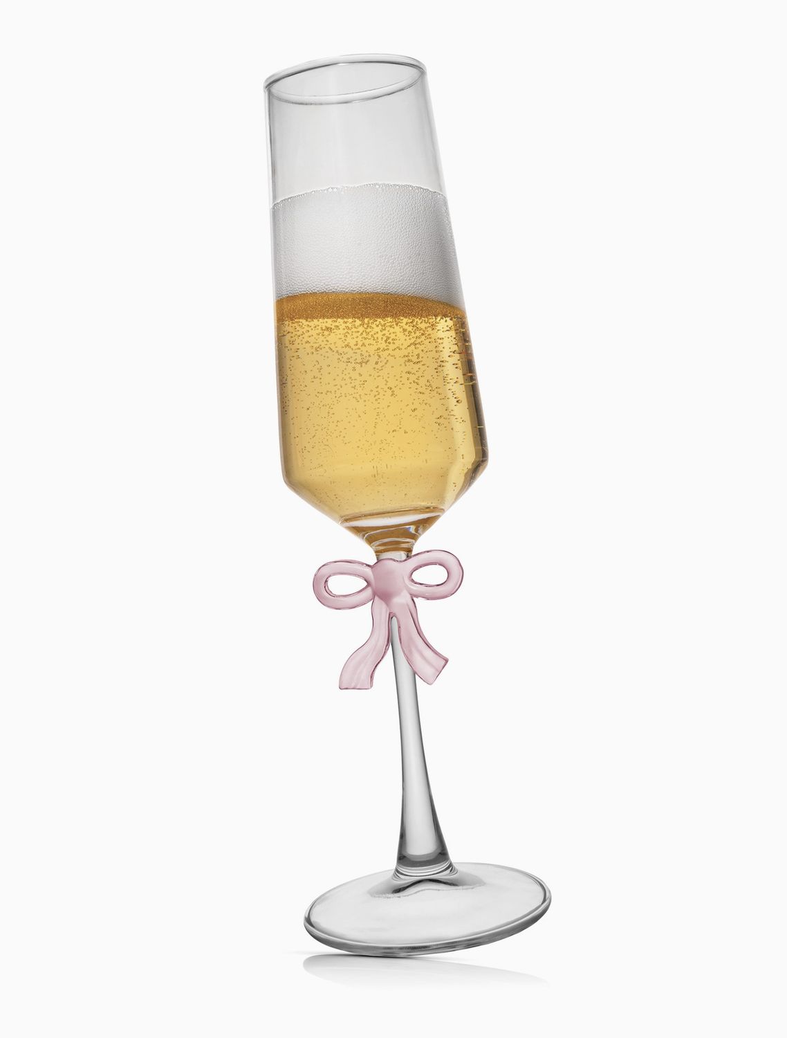 PINK BOW CHAMPAGNE FLUTE