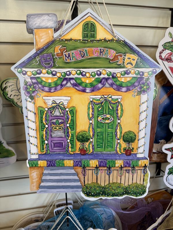 MARDI GRAS HOUSE DOOR HANGER