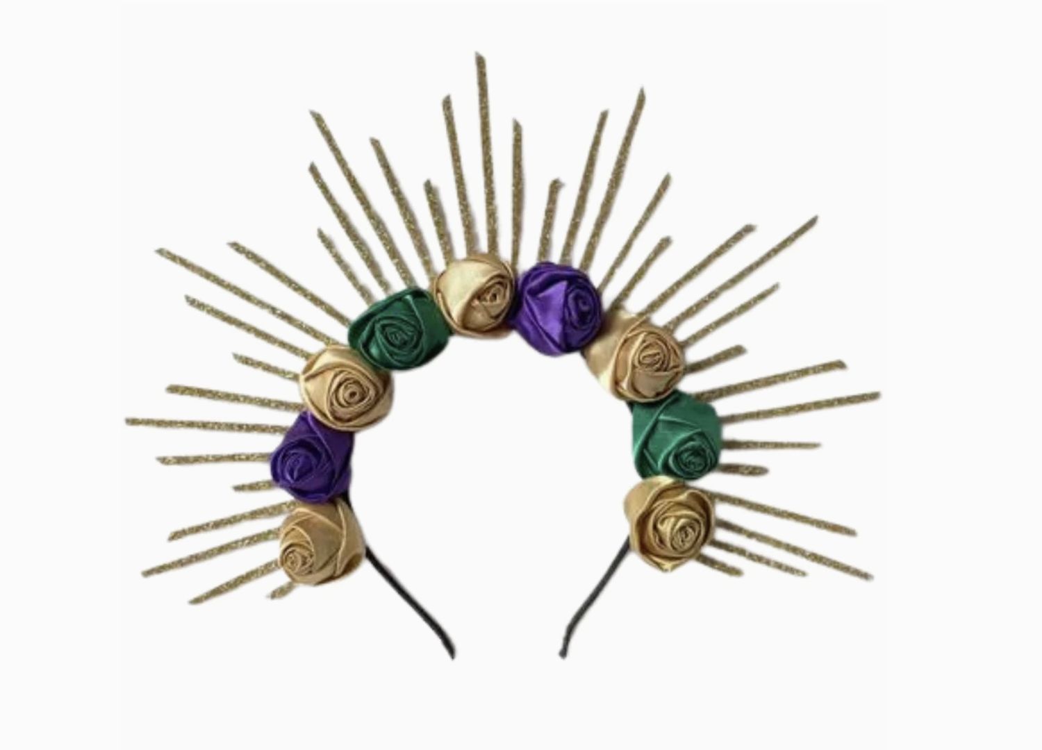 MARDI GRAS FLOWER HALO HEADBAND
