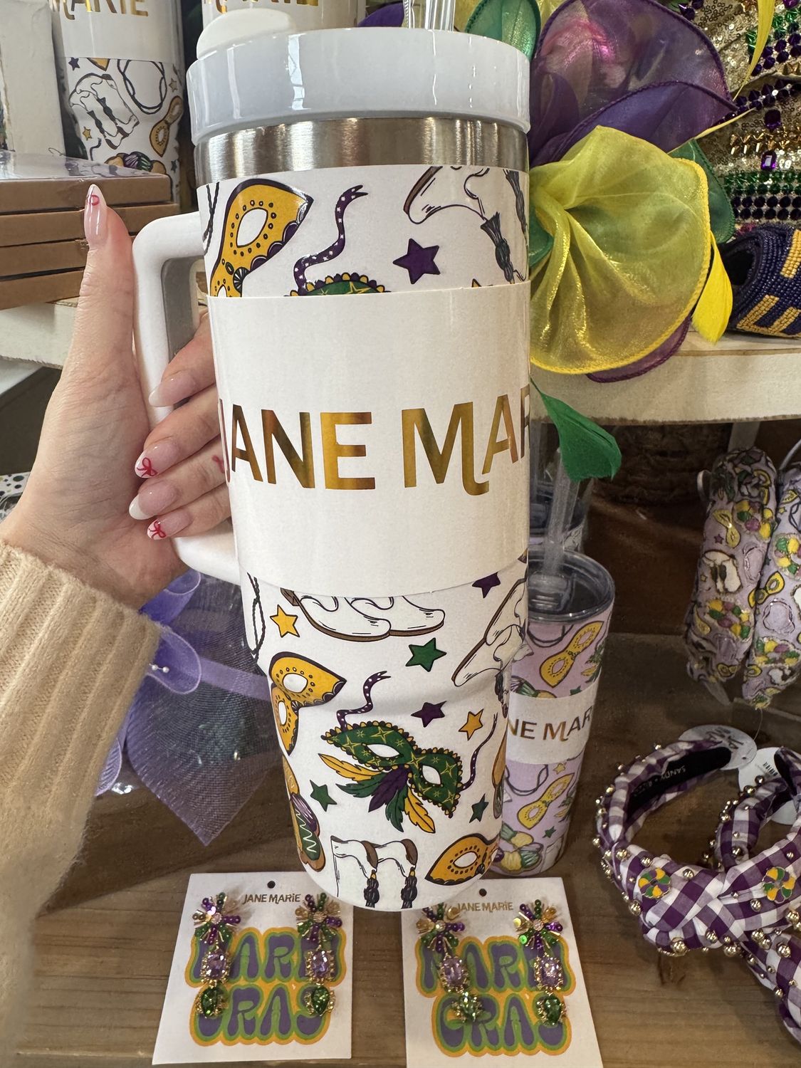 MARDI GRAS 30 OZ. TUMBLER