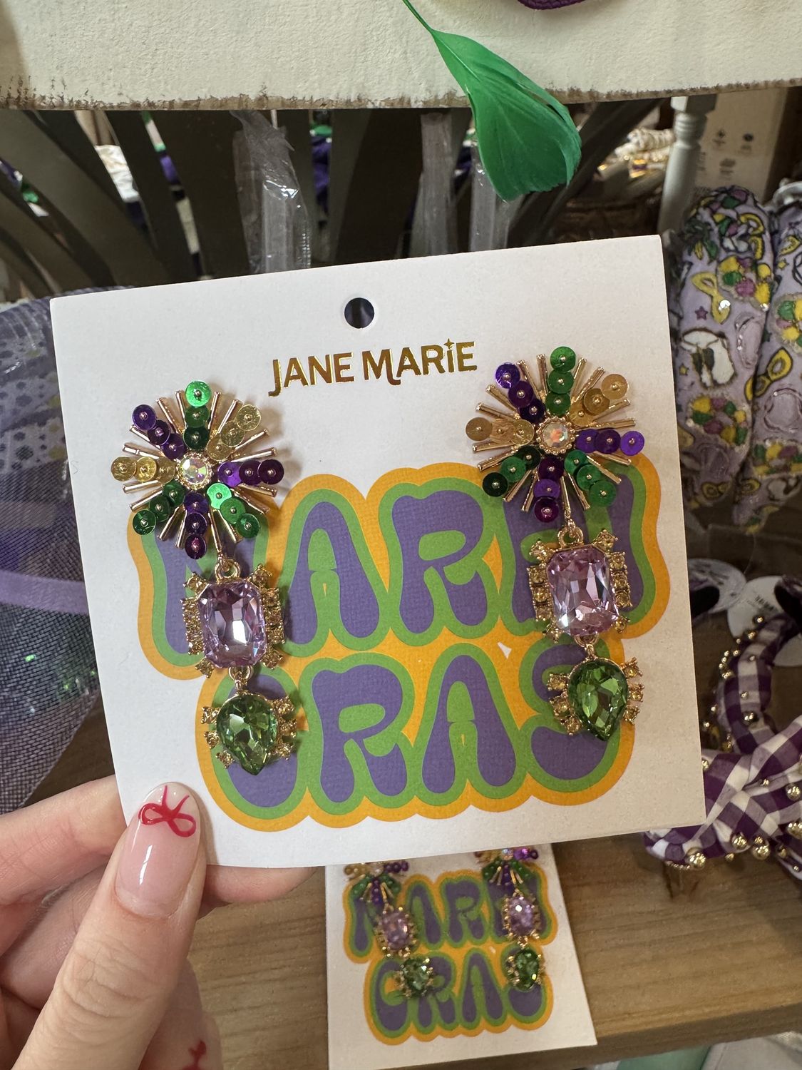 MARDI GRAS SUNBURST EARRINGS