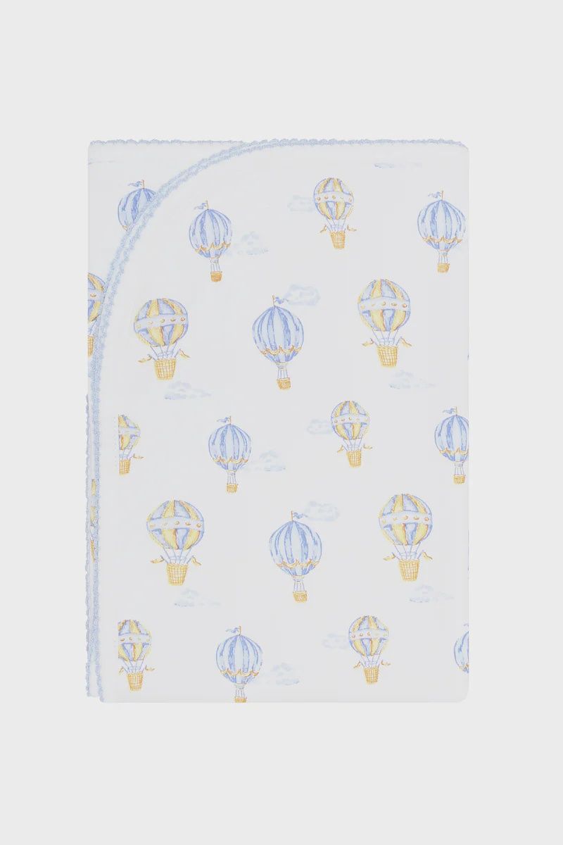 BLUE BALLOONS PRINT BLANKET