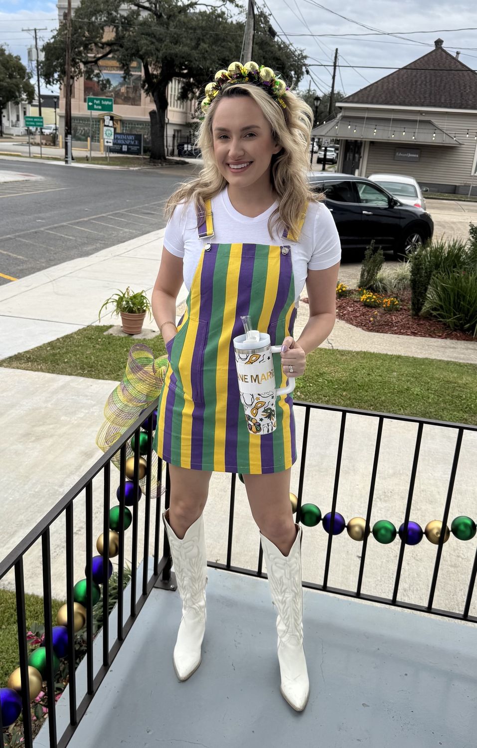 MARDI GRAS OVERALL DRESS