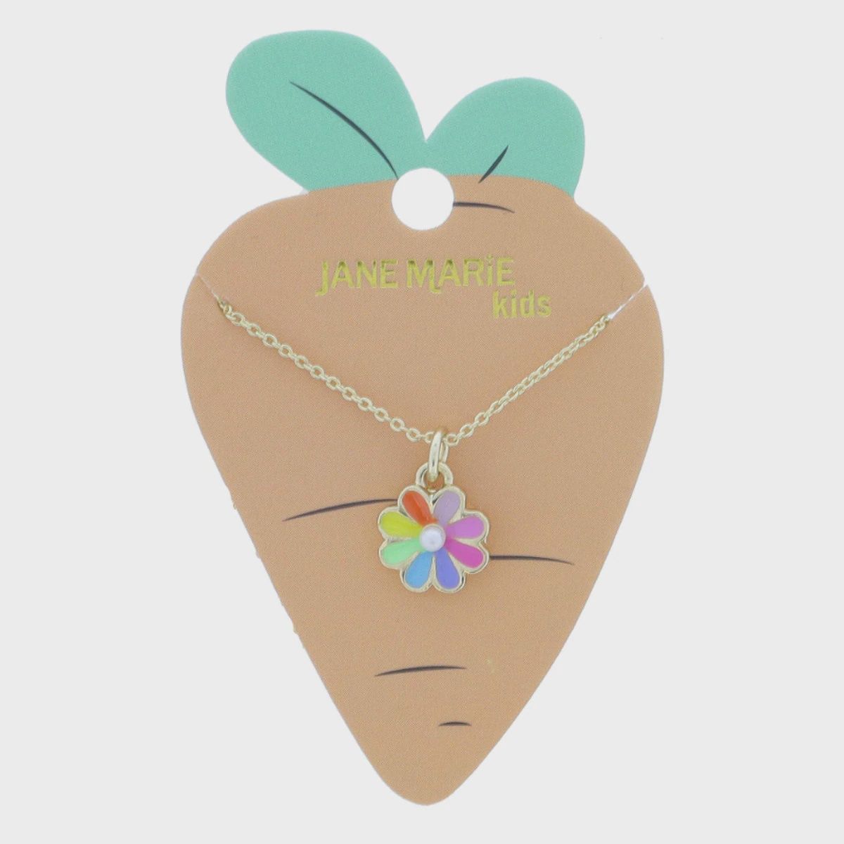 KIDS 14” RAINBOW FLOWER NECKLACE