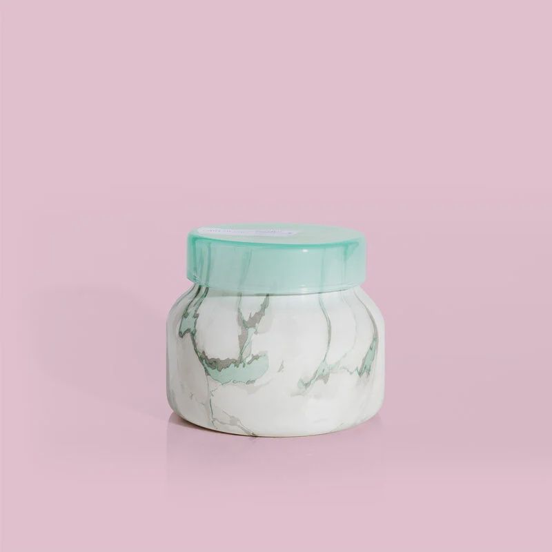 COCONUT SANTAL MODERN MARBLE PETITE JAR CANDLE- 8 OZ
