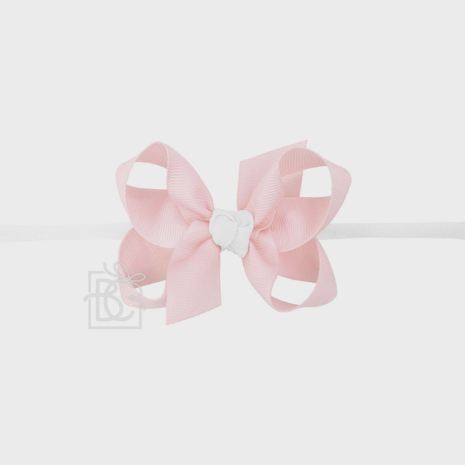 PINK PANTYHOSE BOW HEADBAND- 3.5&quot;