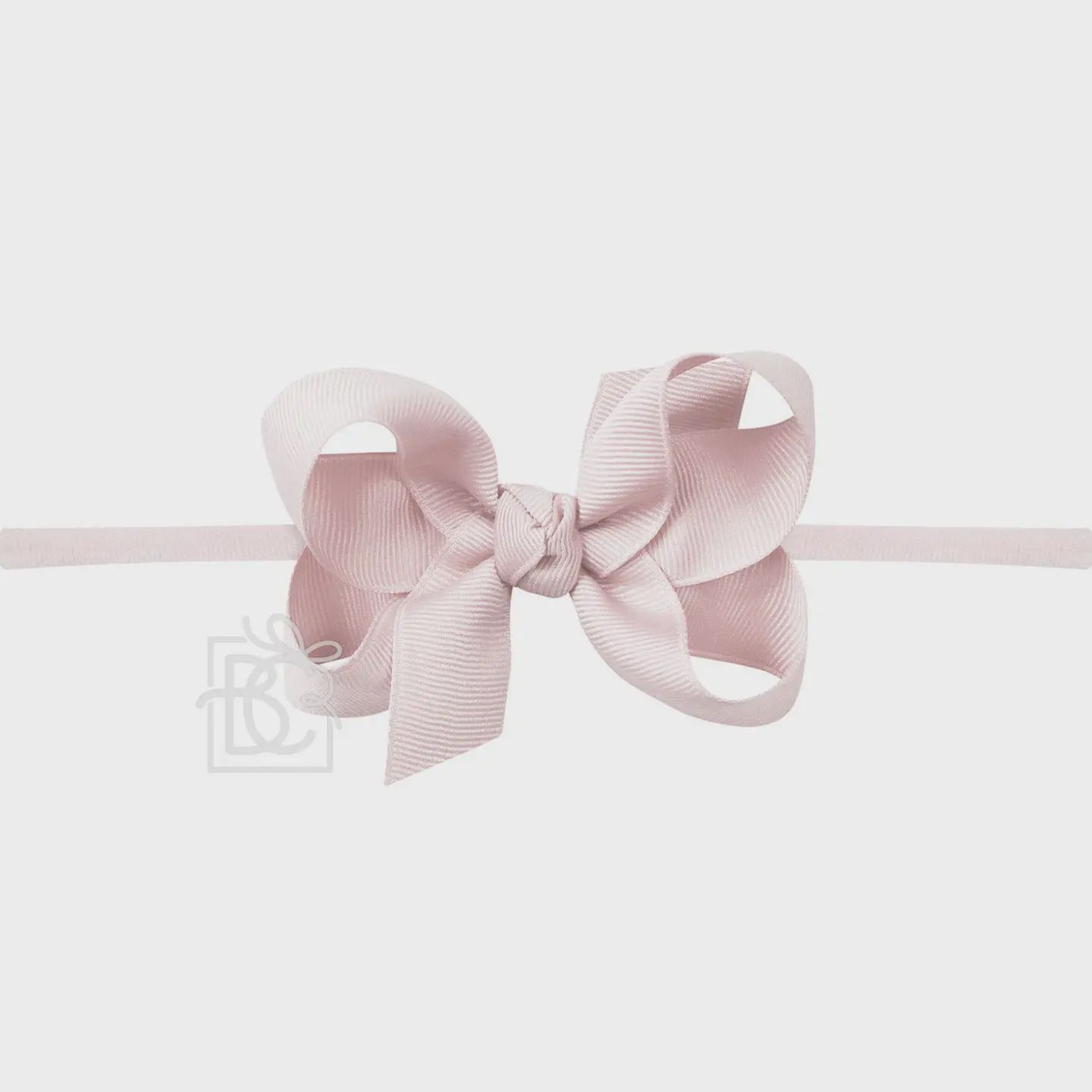 PINK ON PINK PANTYHOSE BOW HEADBAND- 3.5”