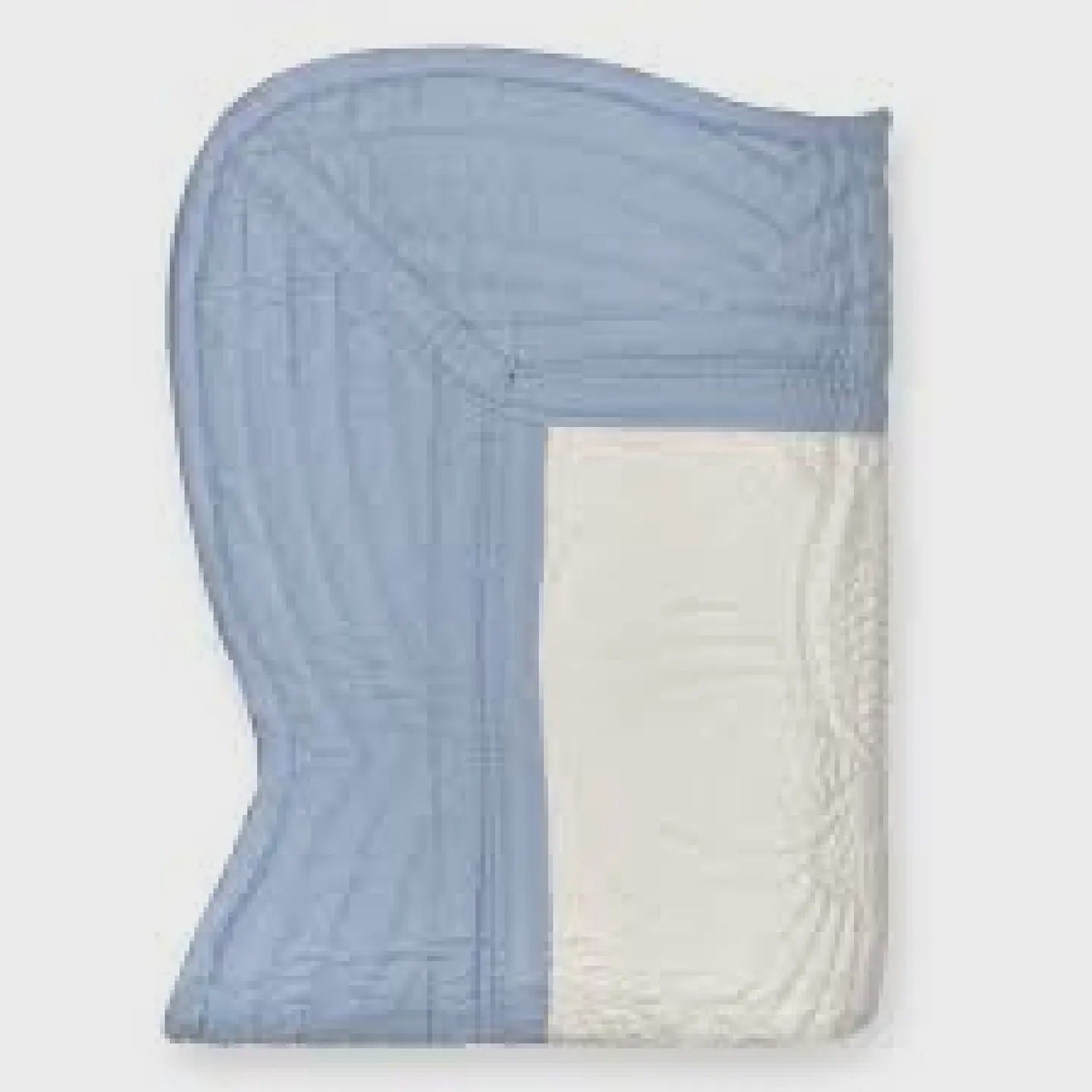BABY HEIRLOOM QUILT- WHITE &amp; BABY BLUE