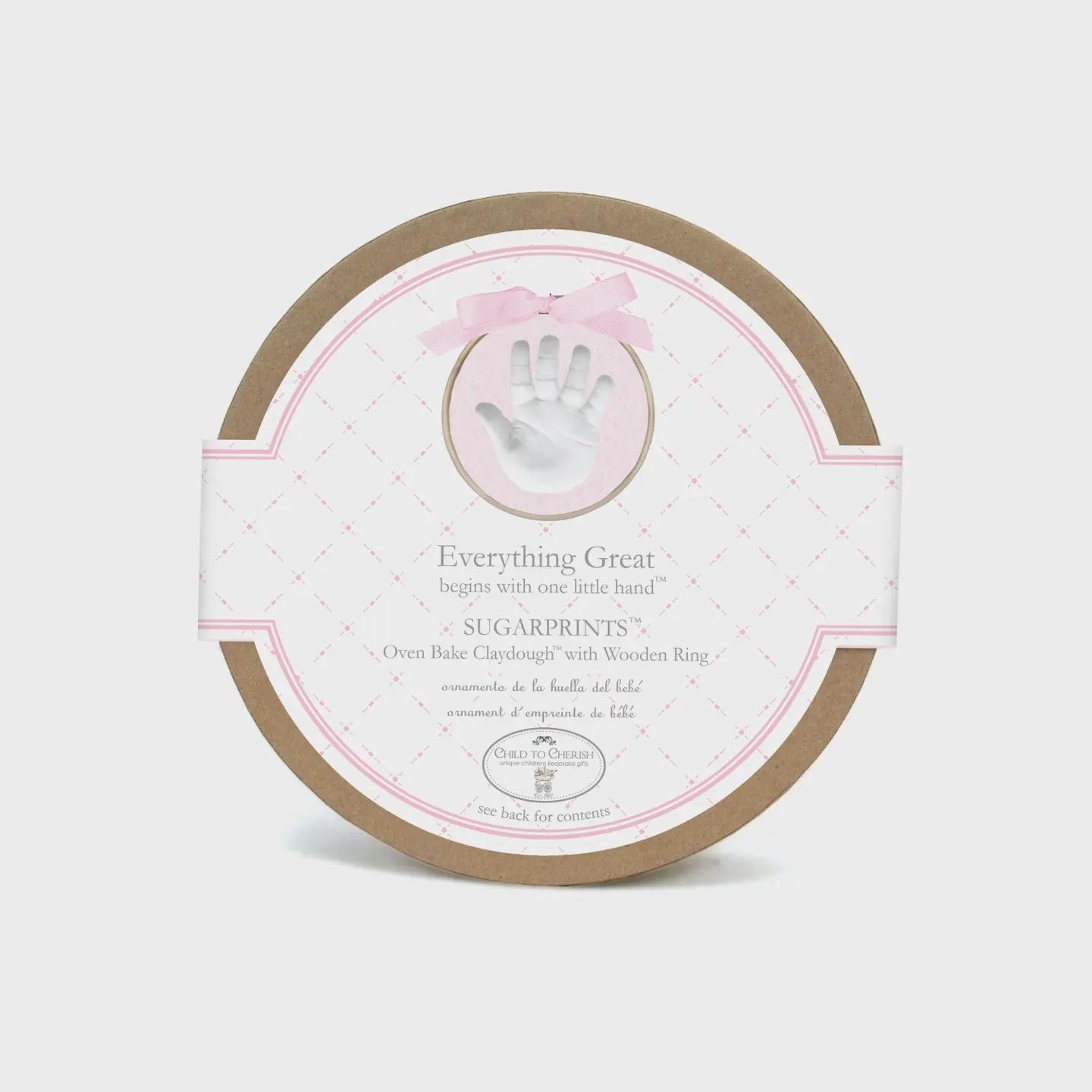 PINK SUGARPRINTS- GLITTER HANDPRINT KIT