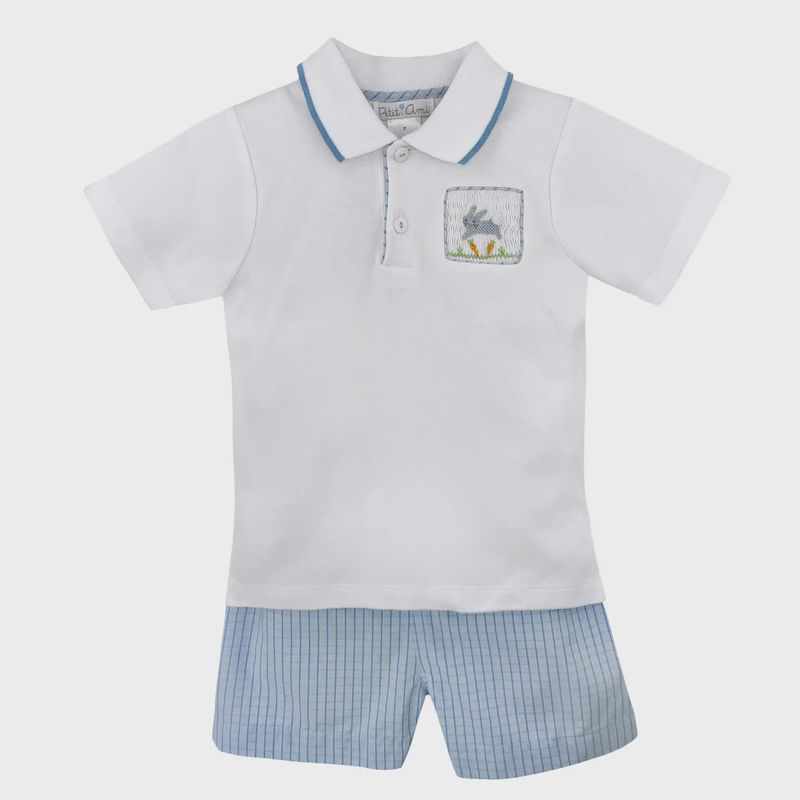 SMOCKED BUNNIES SHIRT &amp; SHORTS SET