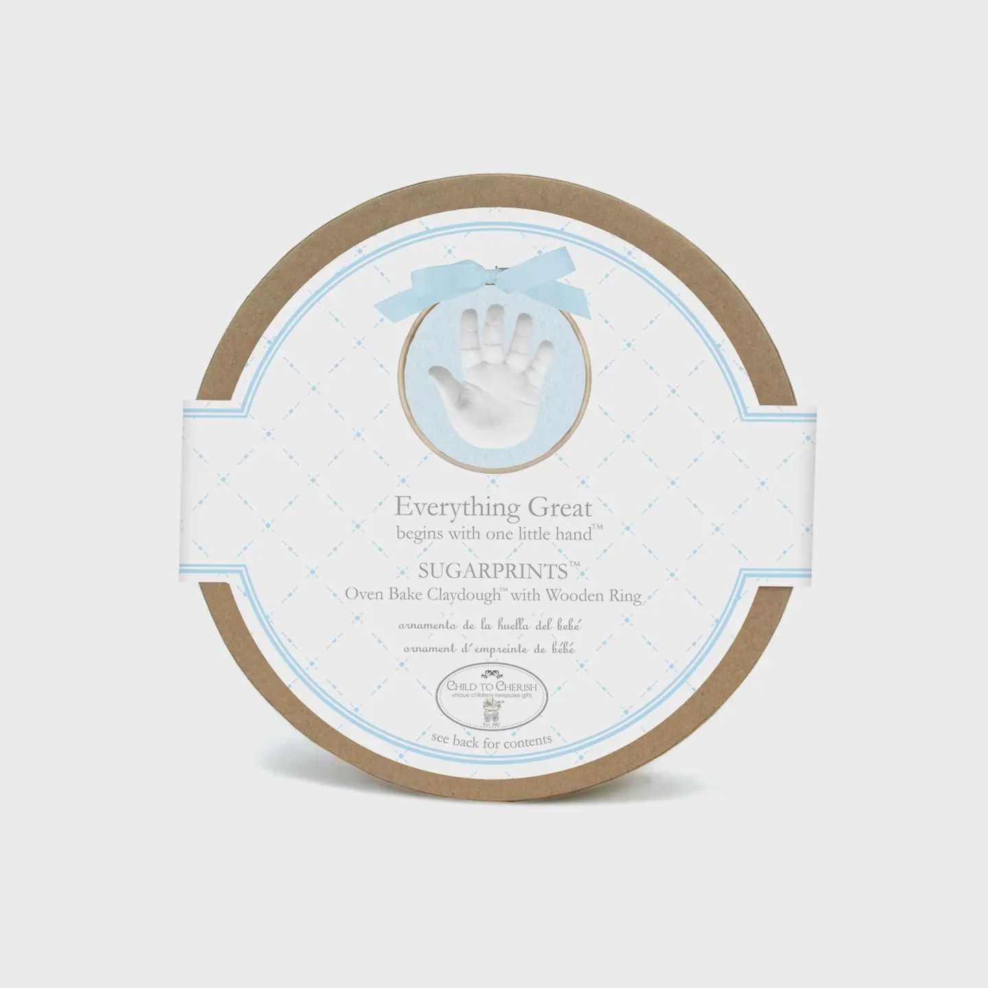 BLUE SUGARPRINTS- GLITTER HANDPRINT