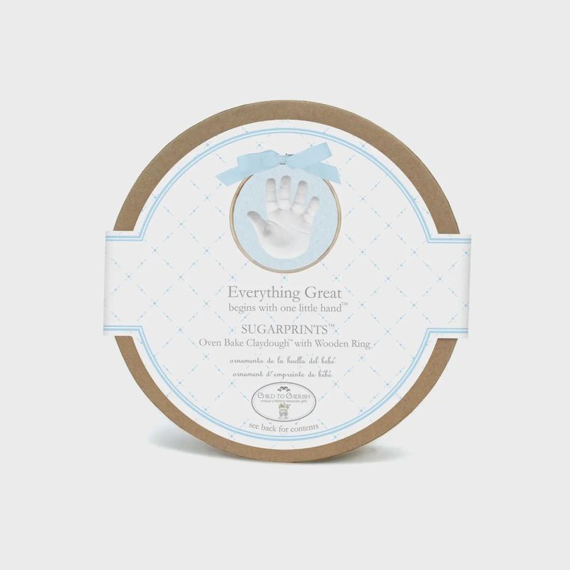 BLUE SUGARPRINTS- GLITTER HANDPRINT