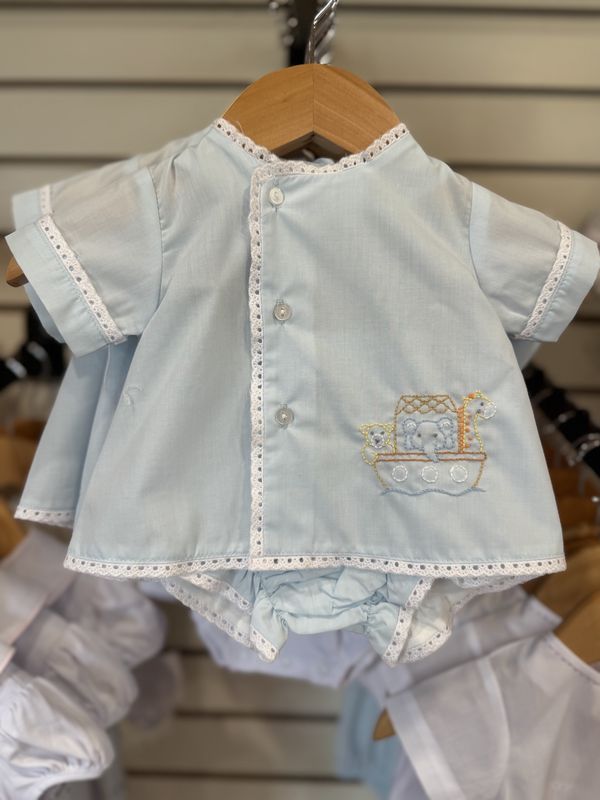 BLUE BLANCHE BOY DIAPER SET- NOAH&#39;S ARK