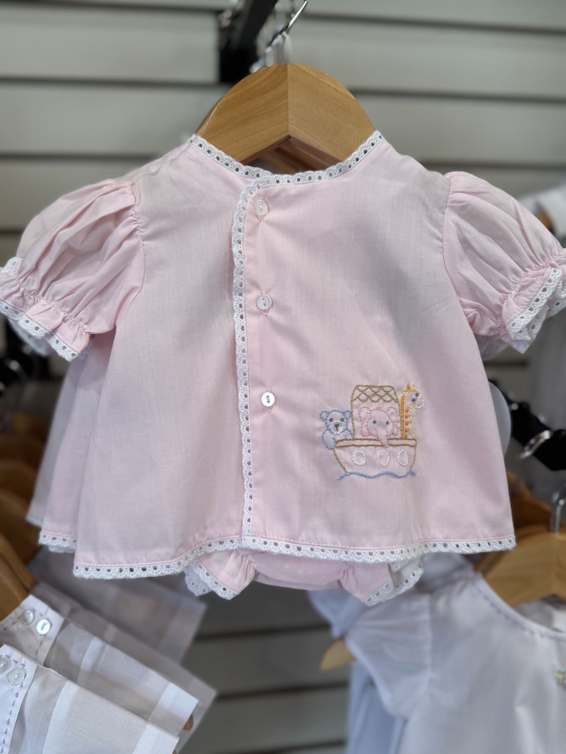 PINK BLANCHE GIRL DIAPER SET- NOAH&#39;S ARK