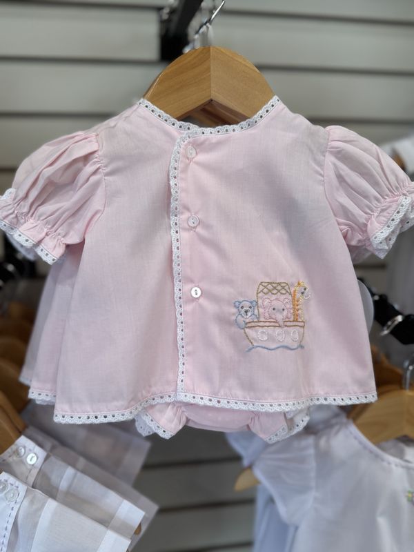 PINK BLANCHE GIRL DIAPER SET- NOAH&#39;S ARK