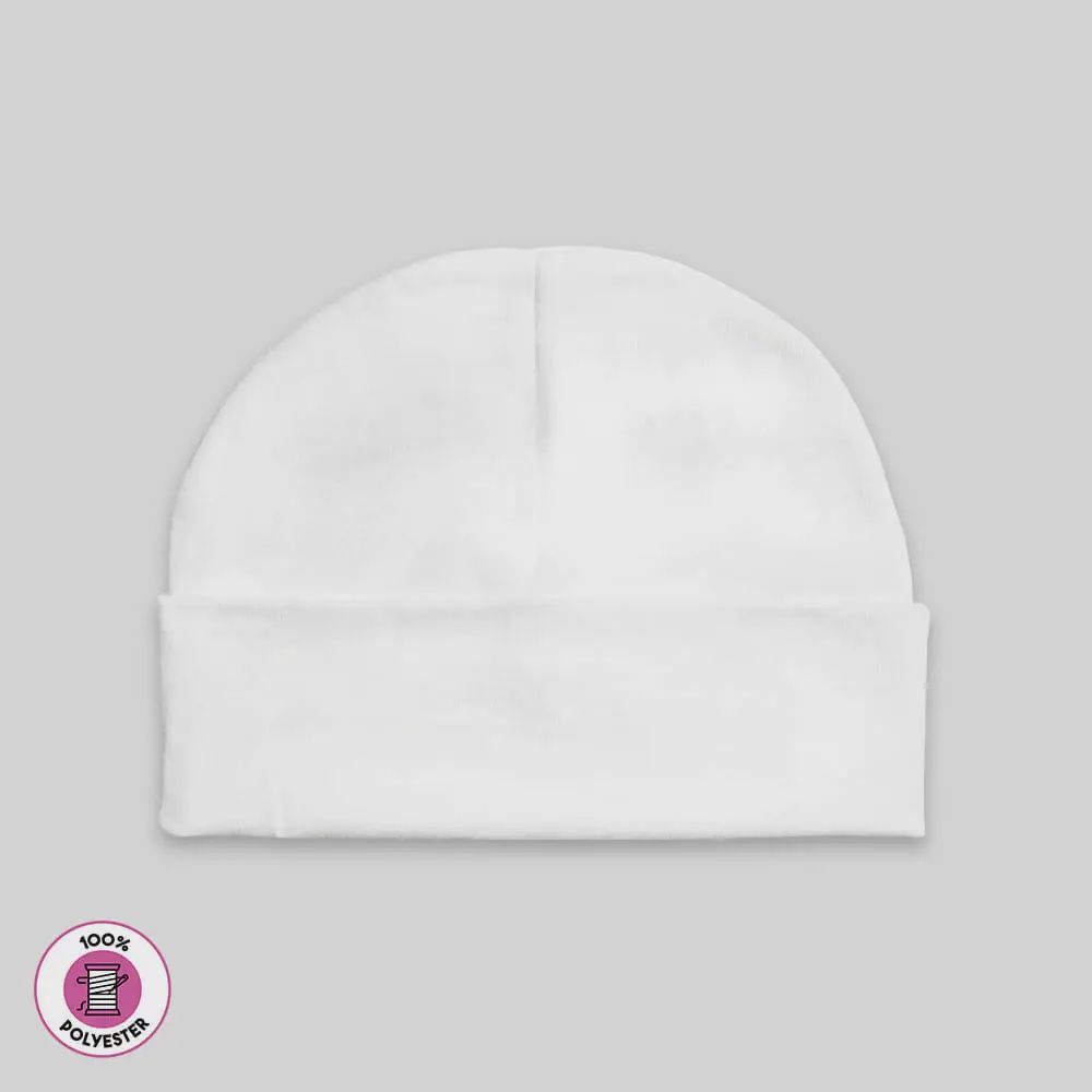 WHITE BABY BEANIE BLANK