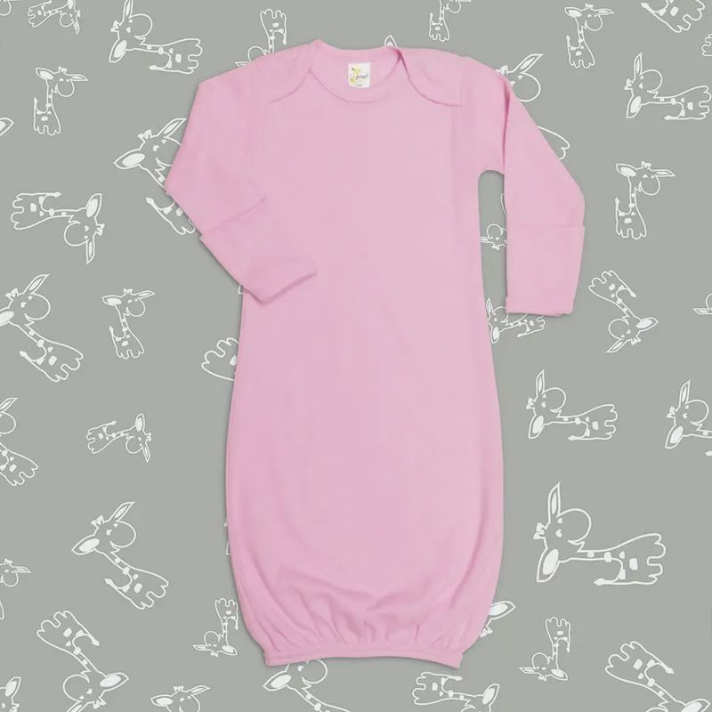 SLEEPER GOWN BLANK- BABY PINK 0-3M