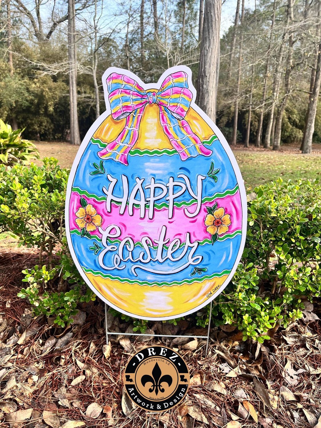 EASTER EGG BOW DOOR HANGER