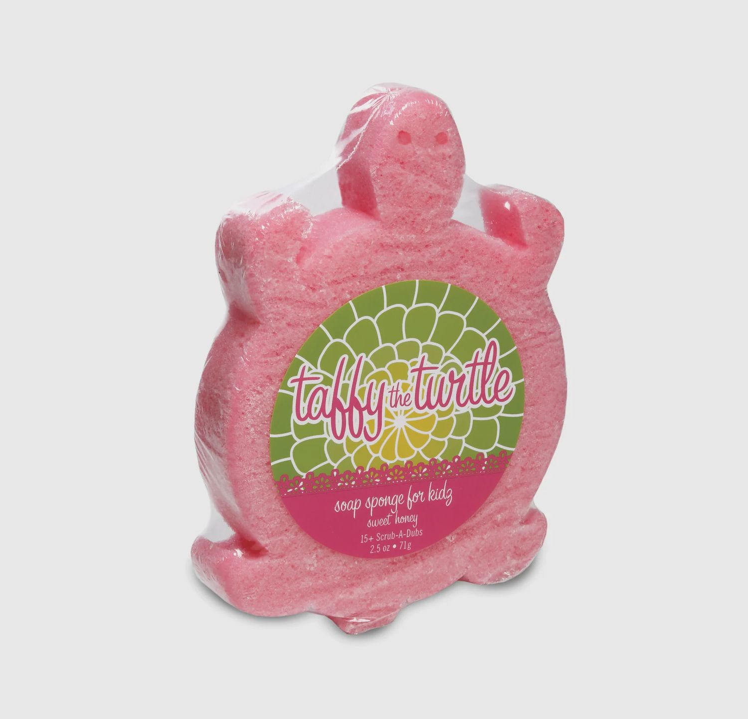 TAFFY THE PINK TURTLE SOAP IN A SPONGE