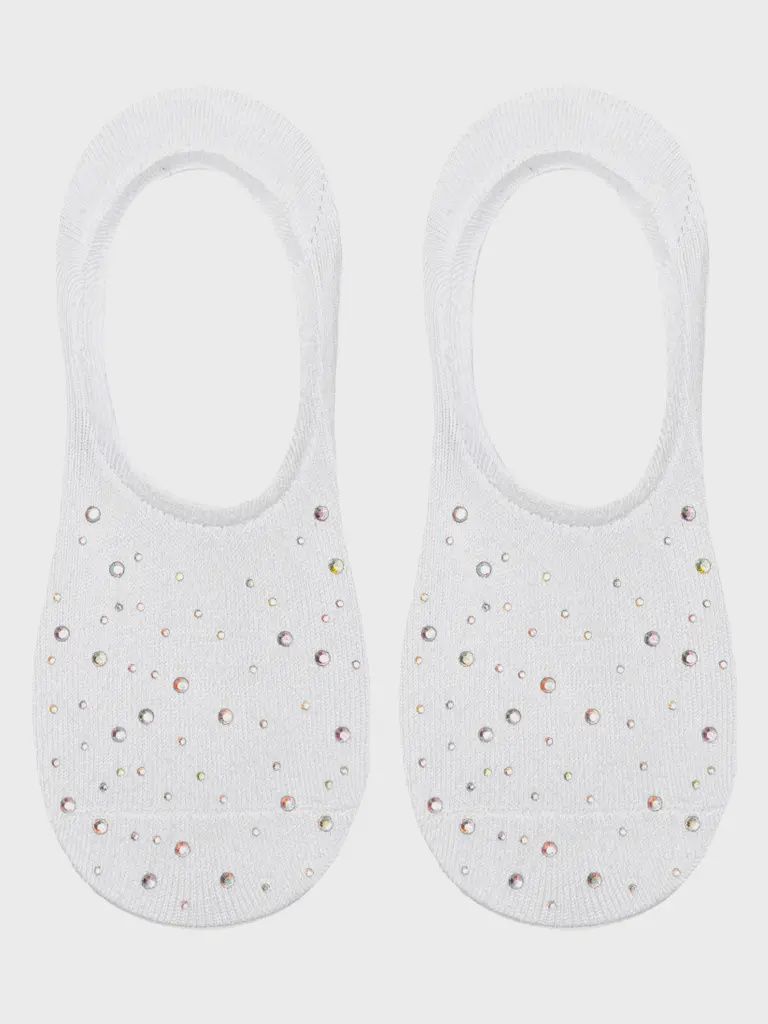 CRYSTAL WHITE NO-SHOW SOCKS
