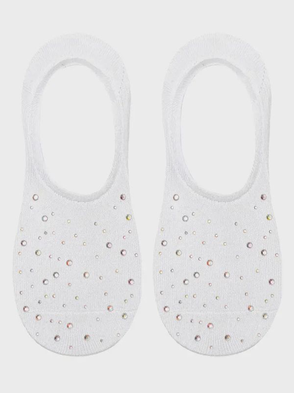 CRYSTAL WHITE NO-SHOW SOCKS