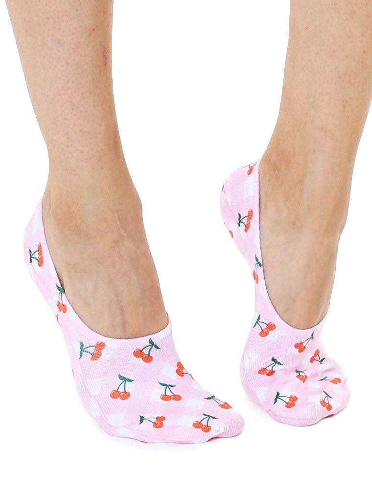 CHERRY NO-SHOW SOCKS