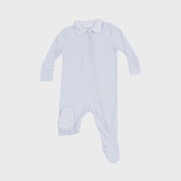 CLASSIC BLUE STRIPE POLO 2-WAY ZIPPER FOOTIE