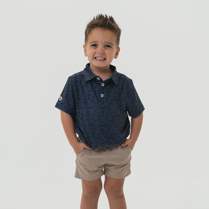 YOUTH NAVY STARS &amp; STRIPES POLO