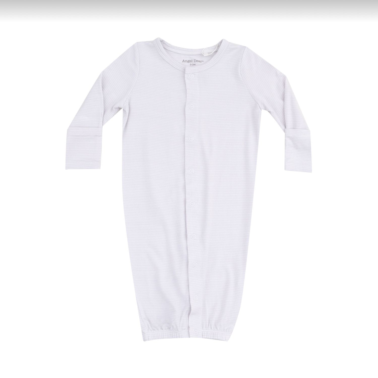 STRIPE CLASSIC GREY CONVERTIBLE GOWN- 0-3M