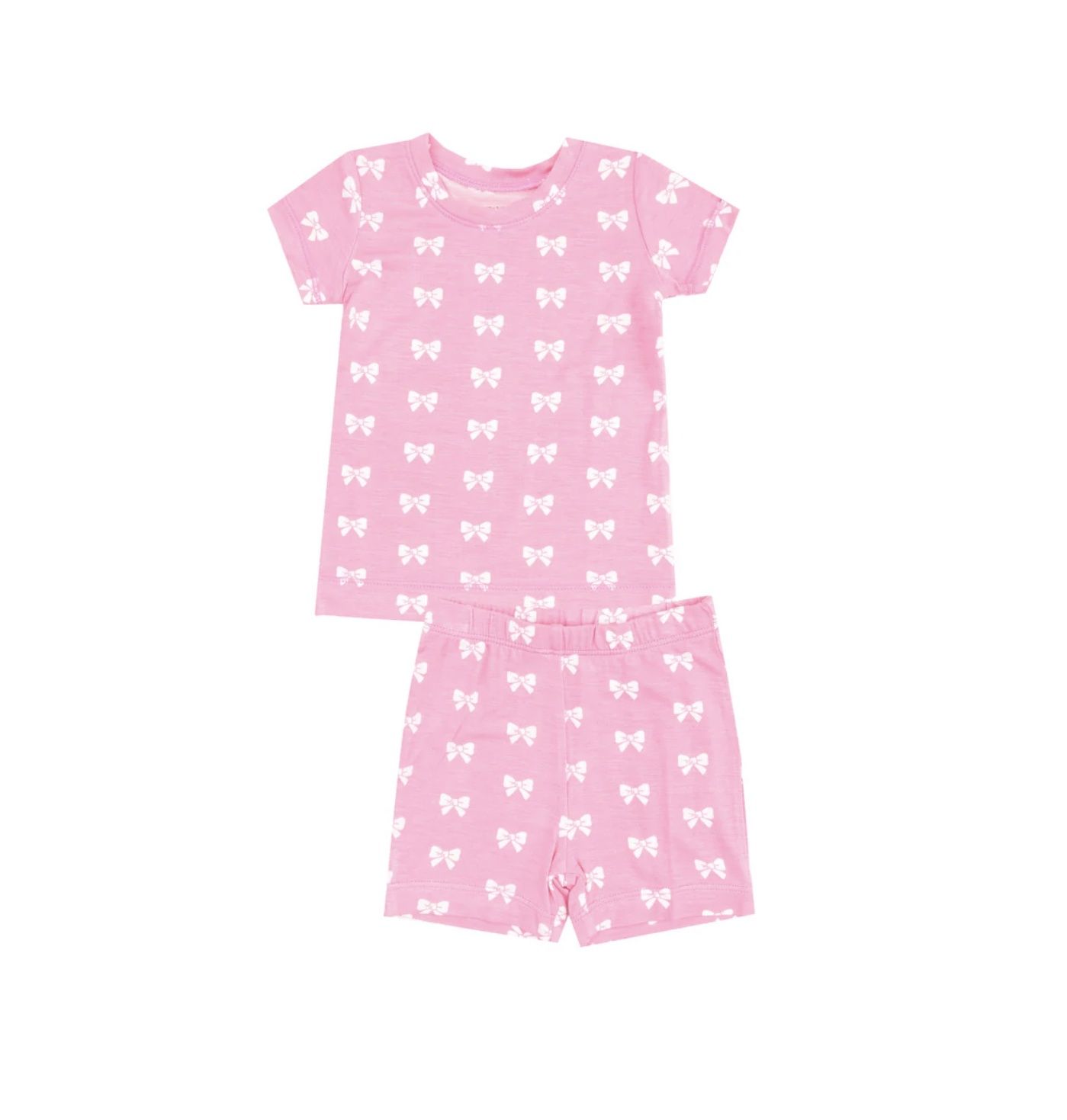 PINK BOWS LOUNGEWEAR SHORT SET