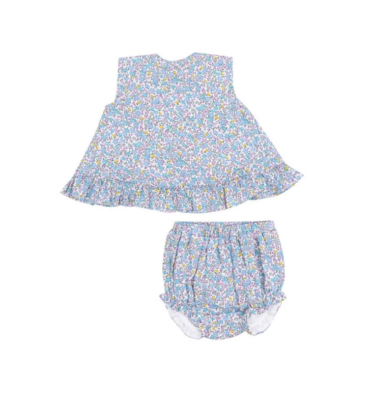 FLOWERS &amp; BERRIES RUFFLE BACK TOP &amp; BLOOMERS