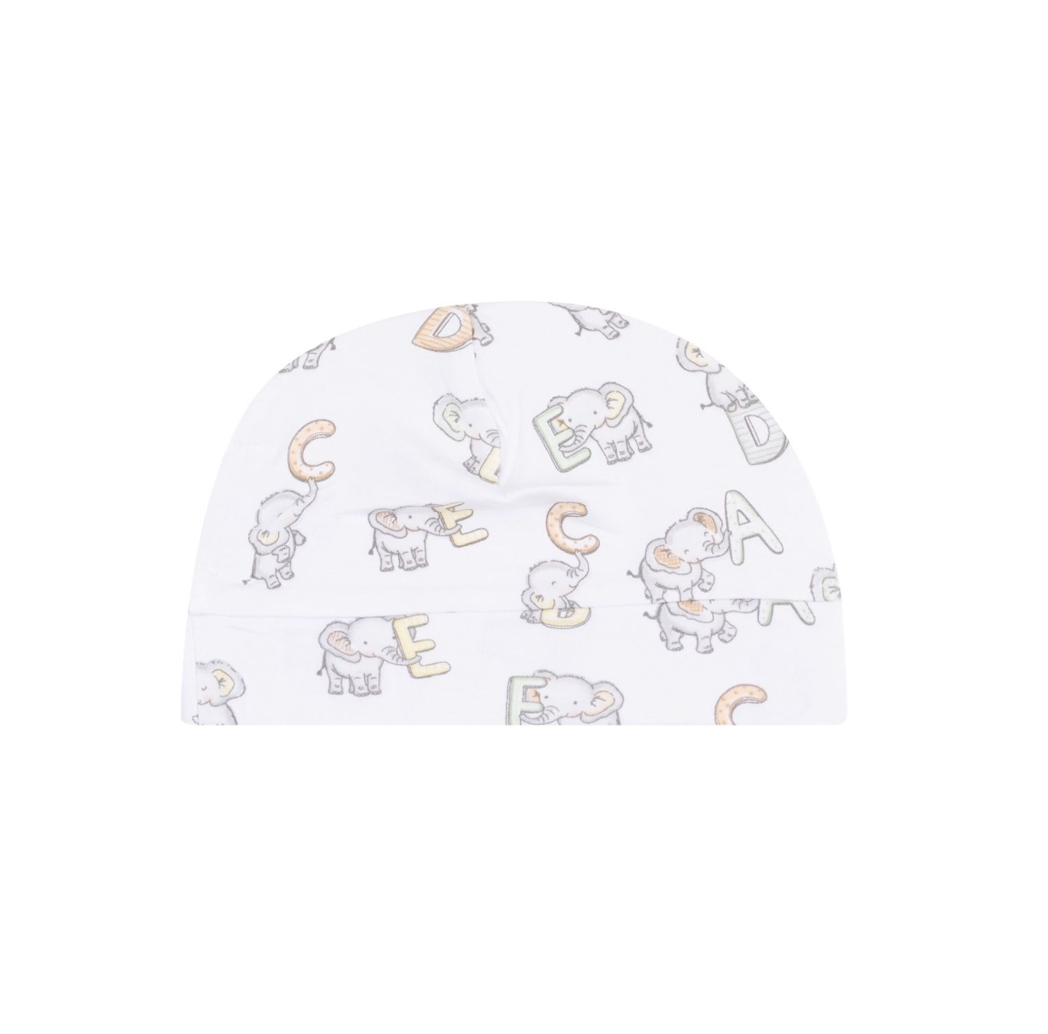 VINTAGE ELEPHANT ABC BEANIE HAT 0-3M