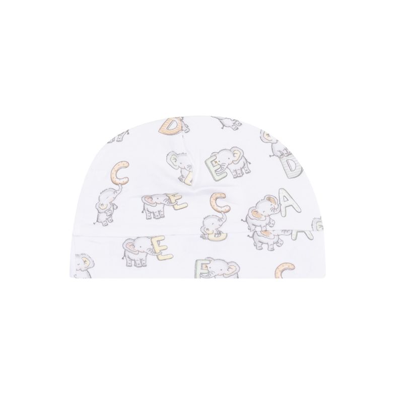 VINTAGE ELEPHANT ABC BEANIE HAT 0-3M