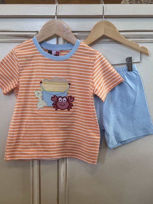 BOYS BEACH FUN APPLIQUE SET