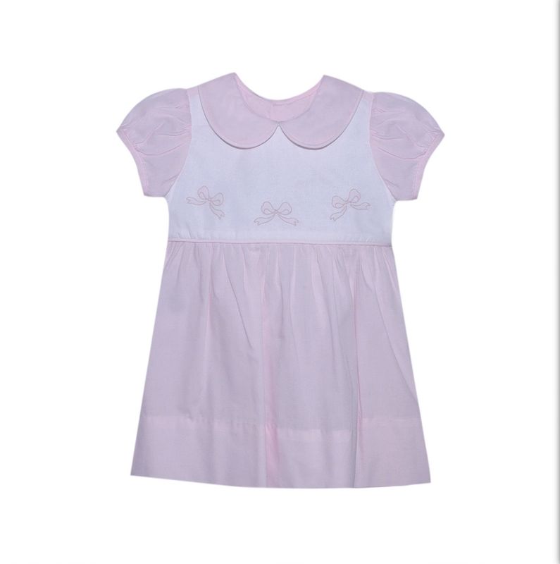 PINK BRADY DRESS- BOWS