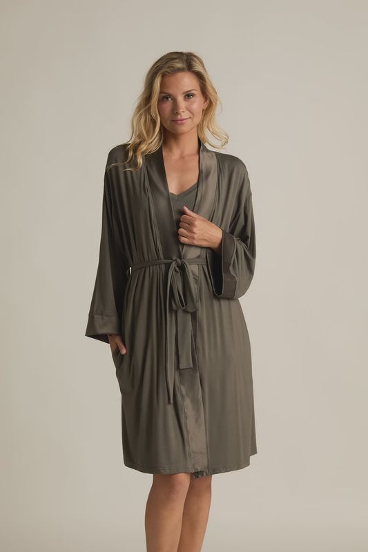 KIMONO ROBE- EARL GREY