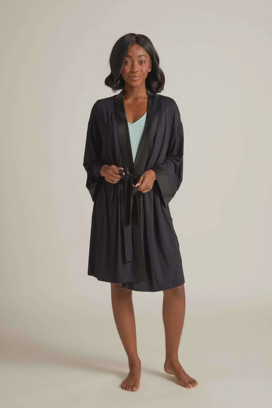 KIMONO ROBE- BLACK