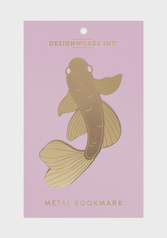 KOI FISH BRASS BOOKMARK