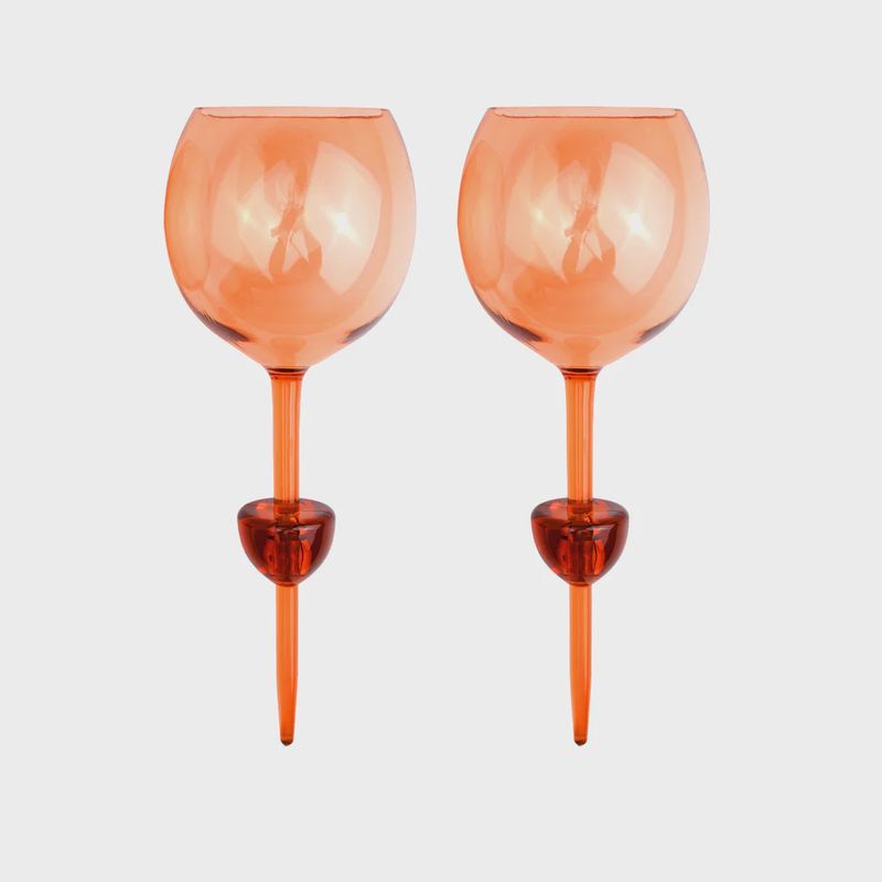 THE BODIE RIVIERA GLASS- ORANGE SET OF 2