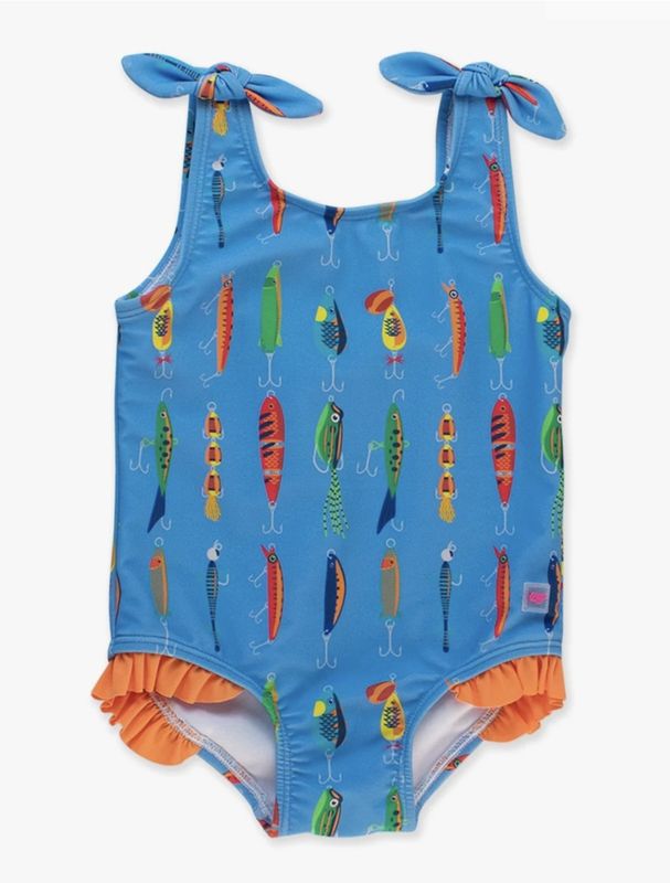 GONE FISHIN&#39; TIE SHOULDER ONE PIECE